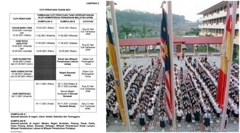 Ini senarai tarikh cuti umum malaysia & 'long weekend' untuk anda rancang pada tahun 2021. Takwim Persekolahan 2021: Tarikh Perayaan & Cuti Sekolah 2021