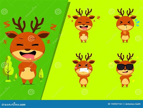 Reindeer Emoticon Emoji Smiley Vector Illustration Cartoondealer