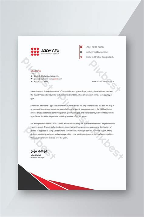 corporate company letterhead design psd   pikbest