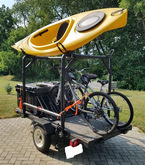 Harbor Freight Trailer Mod Kayak Camping And Bike Trailer Remorque