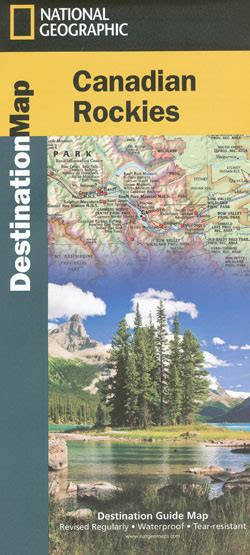 Canadian Rockies Map National Geographic Folded Maps Books Travel