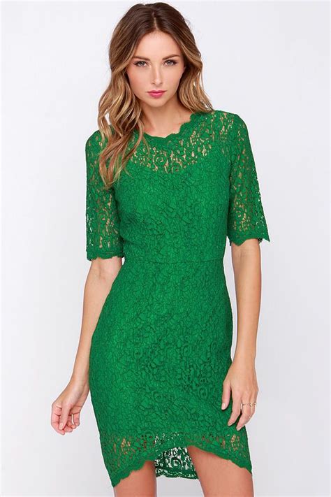 Dance Through The Decades Bright Green Lace Dress Green Lace Dresses