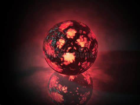Glowing Sphere Object Filled With Energy Stock Illustration