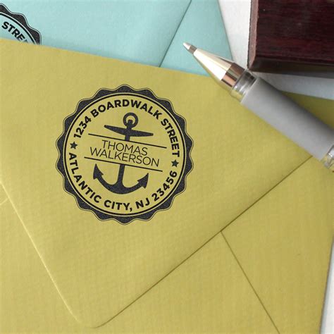 Anchor Nautical Address Stamp