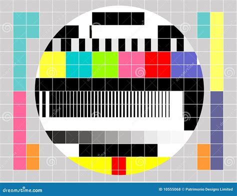 Tv Multicolor Signal Test Pattern Stock Vector Illustration Of Test