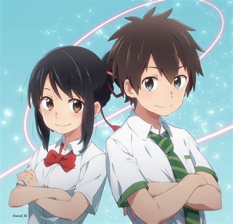 Taki And Mitsuha Your Name Yourname Kiminonawa Animegirl Anime