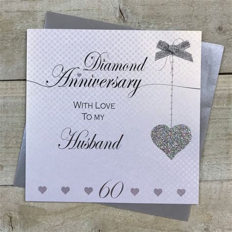 Diamond 60th Anniversary Card For Great Grandparents Husband Etsy Uk