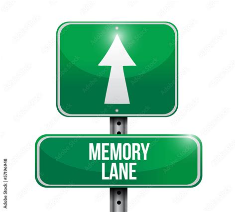 Memory Lane Road Sign Illustration Design Stock Illustration Adobe Stock