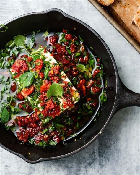 Baked Feta Cheese With Sun Dried Tomatoes Lindsey Eats