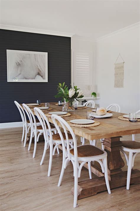 Sometimes the best chair for back pain does not have to be a recliner; Hello Hamptons House Dining Room. 'White Pony' print from ...