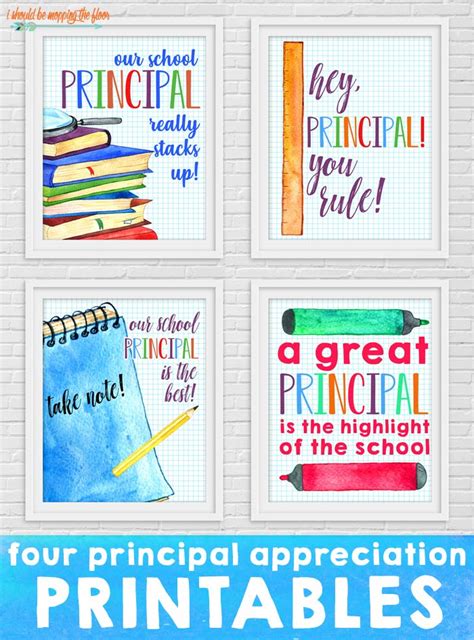 Four Principal Appreciation Printables I Should Be Mopping The Floor