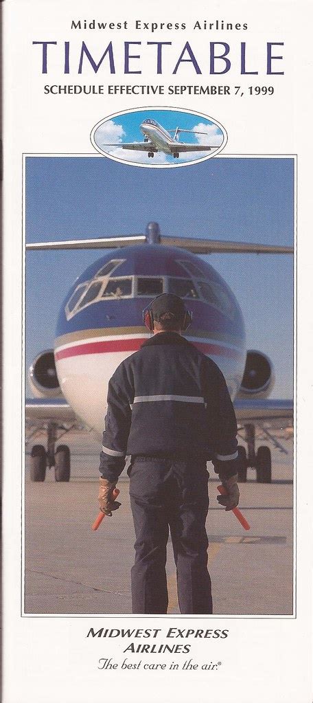 Midwest Express Airlines System Timetable September 7 1 Flickr