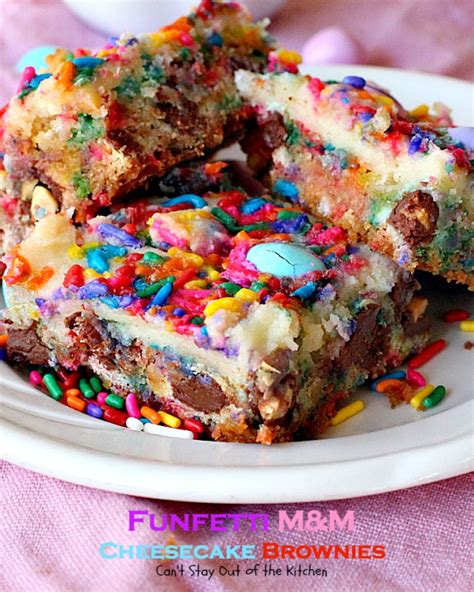 Funfetti Mandm Cheesecake Brownies Cant Stay Out Of The Kitchen