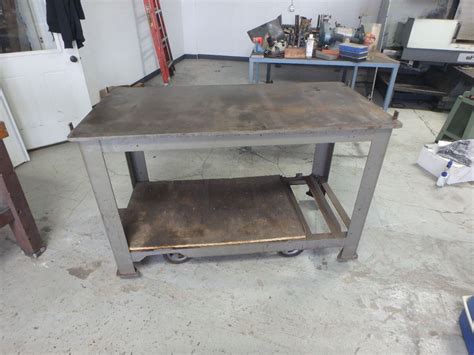 Heavy Duty Steel Rolling Work Table 61 X 30 X 39