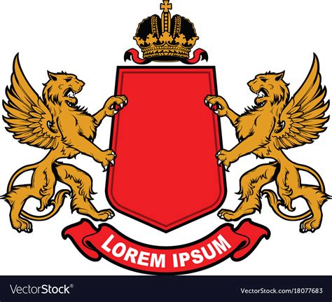 Heraldic Elements Royalty Free Vector Image VectorStock