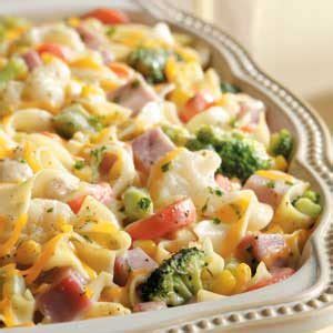 Cook the egg noodles according to package directions, omitting salt and fat. Veggie Noodle Ham Casserole Recipe | Taste of Home