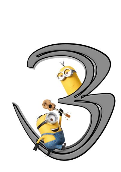 Zahl Nummer Number 3 Minions Abc Disney Pixar Disney Characters