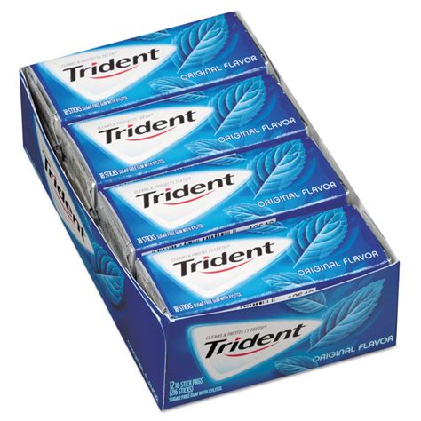 Cdb12546 Trident® 12546 Sugar Free Gum Original Mint 14 Stickspack