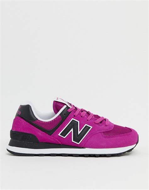 Each new season we carry a wide range of new balance trainers at urban industry, uk. New Balance 574 trainers in fuchsia and black | ASOS
