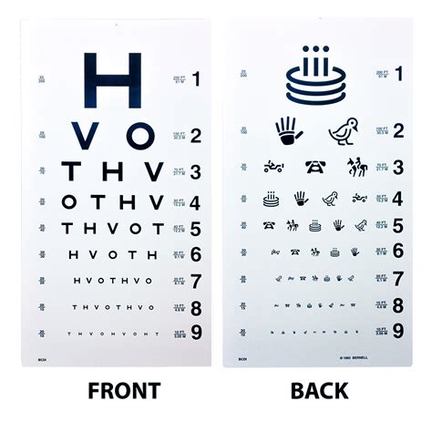 Hotv Eye Chart 20 Distance Eye Cards And Eye Charts Vision Assessment