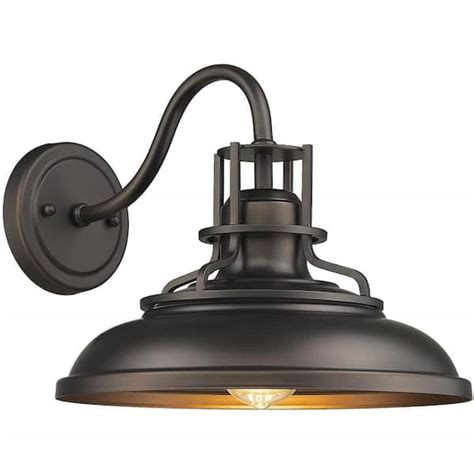 Jazava 1 Light Oil Rubbed Bronze Gooseneck Hardwired Outdoor Barn Light