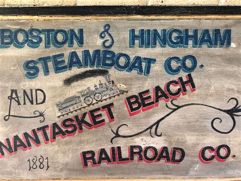 Boston And Hingham Steamboat Company Sign Nantasket Beach Etsy