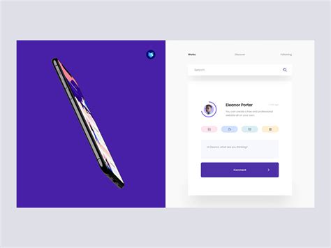 Projects And Comment Form By Tran Mau Tri Tam âœ Mobile Mockup