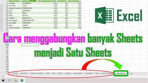 Cara Menggabungkan Data Sheet Pada Excel Riset