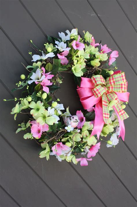 Spring Dogwood Wreath Floral Easter Wreath Mothers Day Country Garden