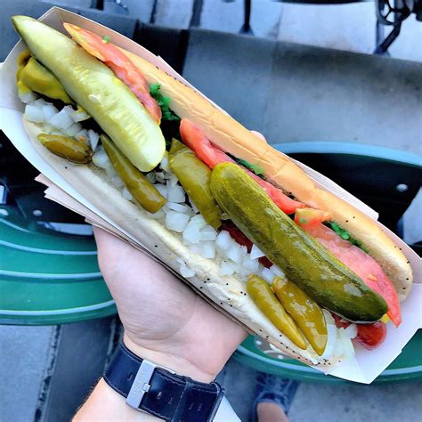 2000 n clybourn chicago, il 60614. I ate Foot-long Chicago-style hot dog : food