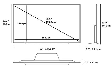 65 Inch Tv Width Dimensions Onerous Ejournal Image Database