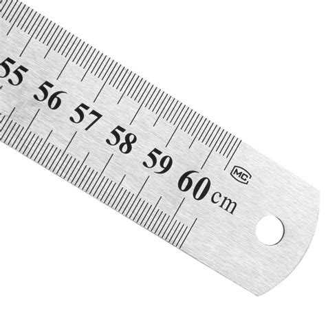 Stainless Steel Double Side Measuring Straight Edge Ruler 60cm24