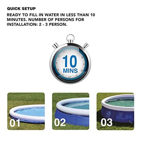 Benross 84880 10ft Garden Round Inflatable Prompt Set Swimming Pool