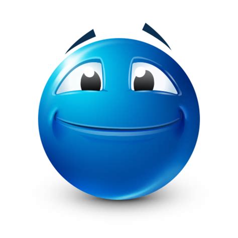 Bluemoji Contented Grin Blue Emojis Know Your Meme