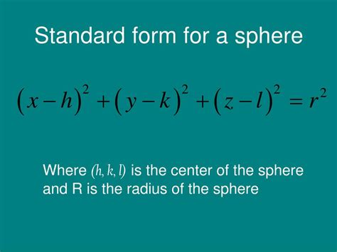Ppt Equations Of Spheres Powerpoint Presentation Free Download Id