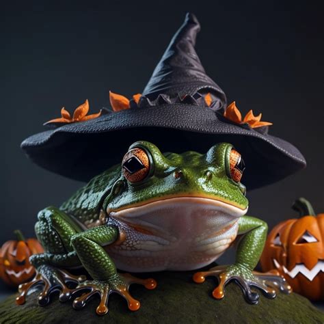 Premium Ai Image Halloween Frog