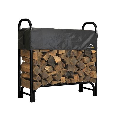 Shelterlogic 4 Ft Firewood Rack With Cover 90401 The Home Depot