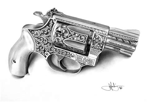 Smith And Wesson Drawing By Portraitz On Deviantart Weapons