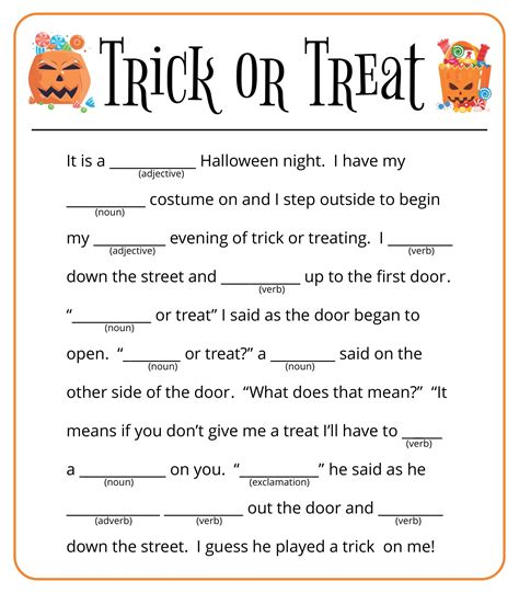Mad Libs Halloween Printable Printable Word Searches Printable