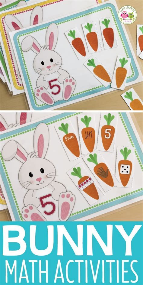 Easter Bunny Math Activity Mats Kids Can Work On Counting Numeracy