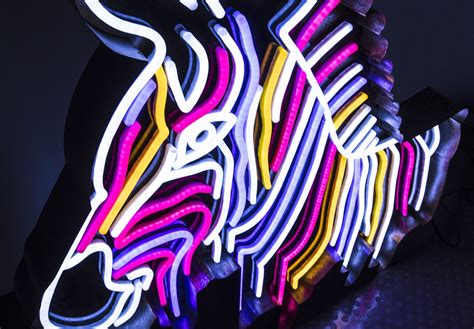 Zebra Led Flex Kemp London Bespoke Neon Signs Prop Hire Large