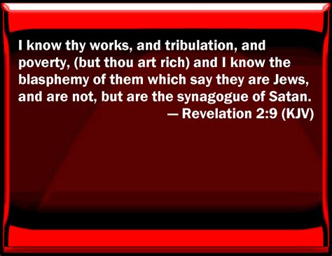 Revelation 29 I Know Your Works And Tribulation And Poverty But
