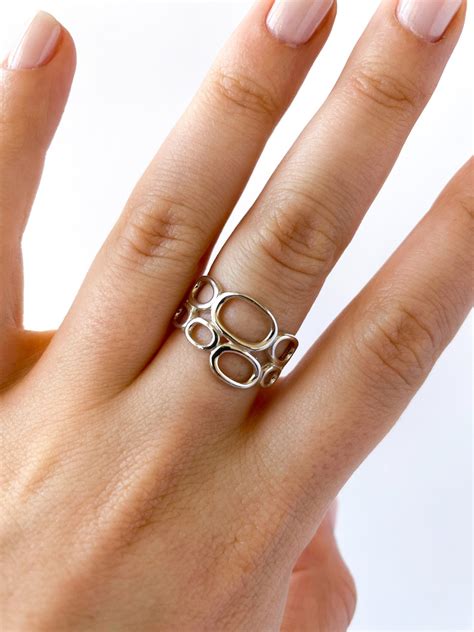 925 Sterling Silver Adjustable Ring Silver Rings Statement Etsy Uk