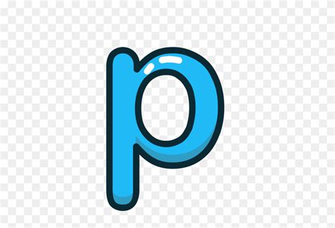 Blue Letter Lowercase P Icon Letter I Png Stunning Free