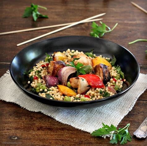 Grilled Chicken And Vegetable Salad With Pearl Couscous TasteFood