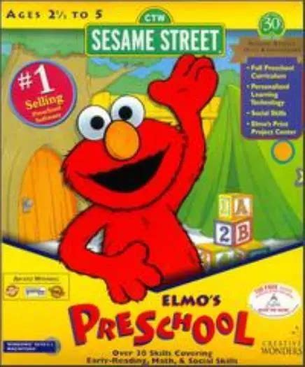 Sesame Street Elmos Preschool Pc Cd Learn Numbers Reading Shapes