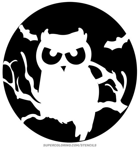 Boze uil stencil | Papercraft