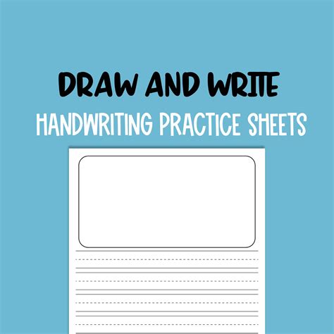 School Worksheet Draw And Write Template Practice Paper Etsy Australia