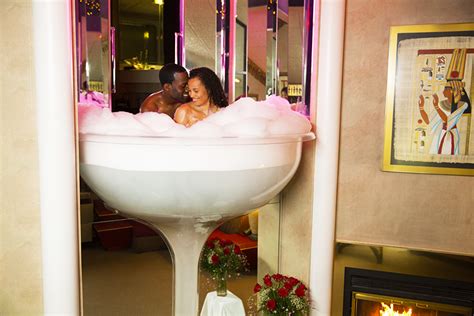 Retire to a romantic resort or destination spa. Explore @poconoromance's champagne tub in the Pocono ...