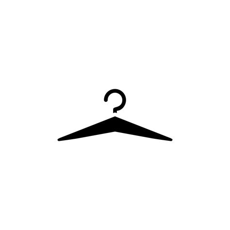 Clothes Hanger Solid Icon Vector Illustration Logo Template Suitable